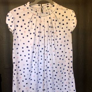 Elle high neck polka dot blouse M